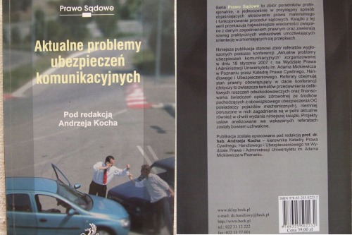 Aktualne problemy ubezpieczeń komunikacyjnych