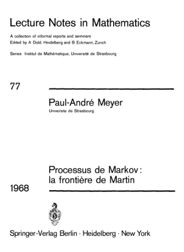 Processus de Markov, la frontiere de Martin