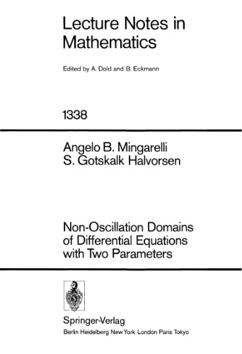 Non-Oscillation Domains of Differential Equations with Two Parameters