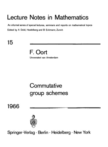 Commutative group schemes