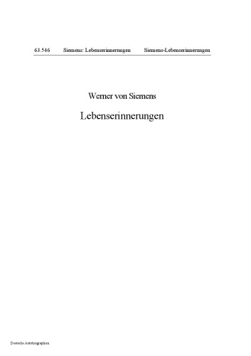 Lebenserinnerungen
