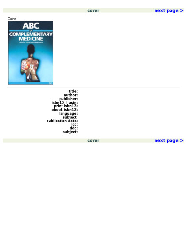 ABC of Complementary Medicine  