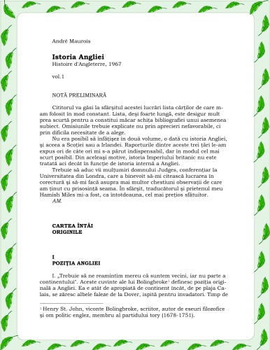 Istoria Angliei volumul 1