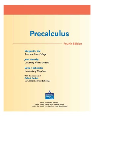 Precalculus, 4th Edition