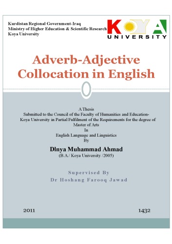 Adverb-Adjective Collocation in English