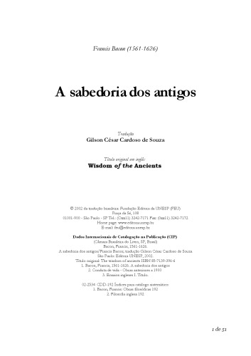 A sabedoria dos antigos  