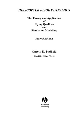 Helicopter Flight Dynamics (Aiaa Education Series)  