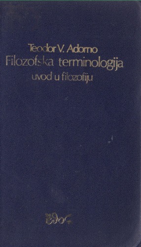Filozofska terminologija: uvod u filozofiju  