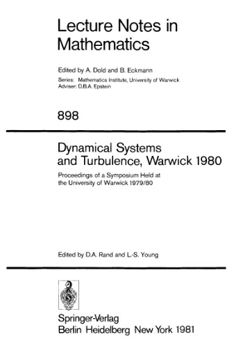 Dynamical systems and turbulence, Warwikck, 1980