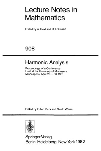 Harmonic Analysis
