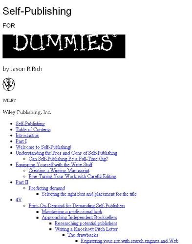 Self-Publishing For Dummies
