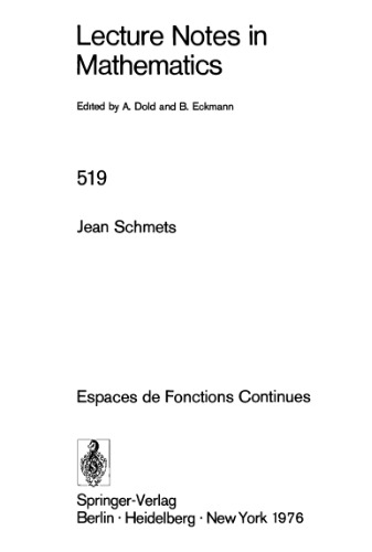 Espaces de Fonctions Continues