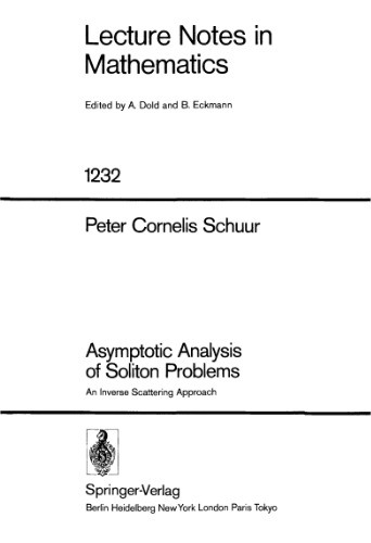 Asymptotic Analysis of Soliton Problems: an inverse scattering approach