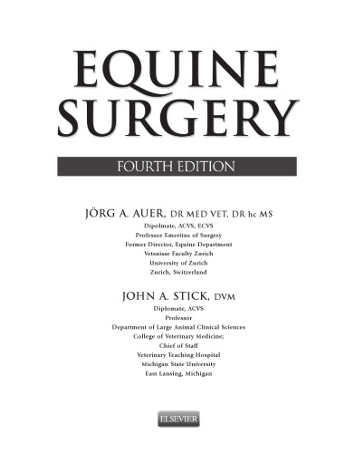 Equine Surgery, 4th Edition  
