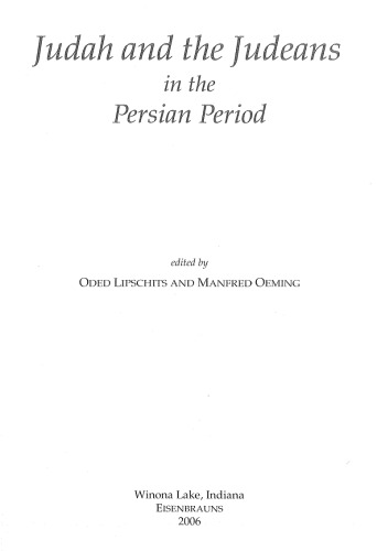 Judah and the Judeans in the Persian Period