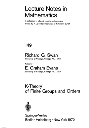 K-Theory of Finite Groups and Orders