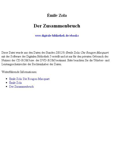 Der Zusammenbruch (Bd. 19)  