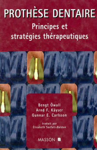 Prothèse dentaire : principes et stratégies thérapeutiques