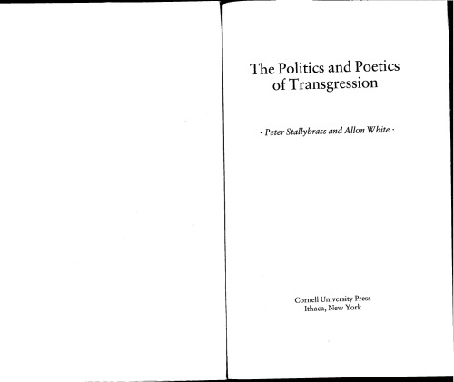 Politics and Poetics of Transgression
