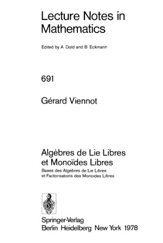 Algebres de Lie Libres et Monoides Libres