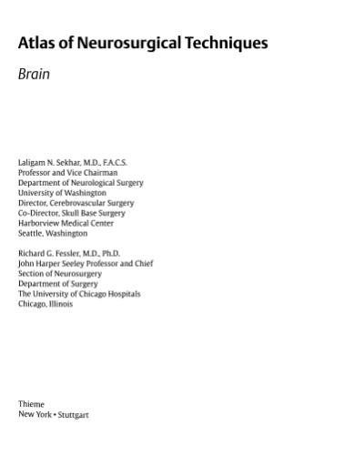 Atlas of Neurosurgical Techniques: Brain