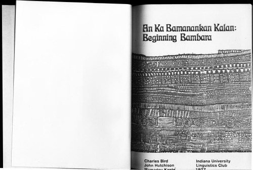 An Ka Bamanankan Kalan: Beginning Bambara