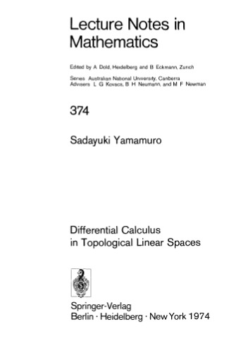 Differential Calculus in Topological Linear Spaces
