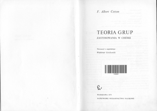 Teoria grup : zastosowania w chemii