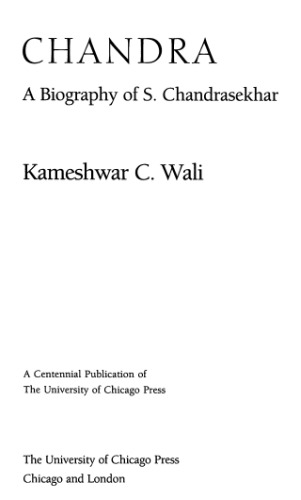 Chandra: A Biography of S.Chandrasekhar