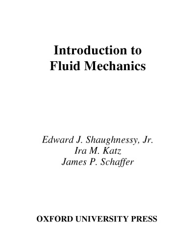 Introduction to fluid mechanics