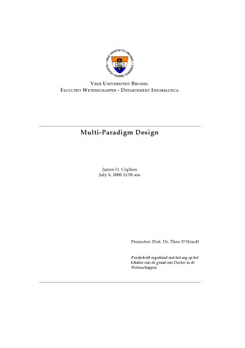 Multi-Paradigm Design for C++