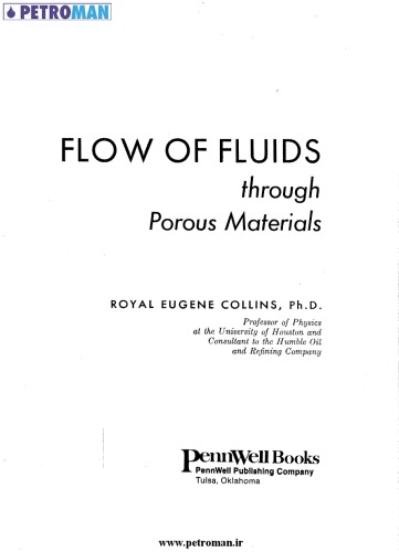 Flow of fluids through porous materials  