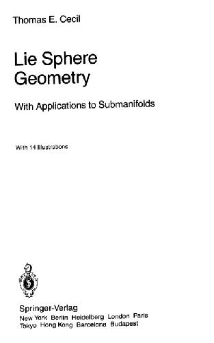Lie sphere geometry: with applications to submanifolds