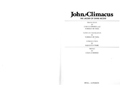 The Ladder of Divine Ascent (The Classics of Western Spirituality)