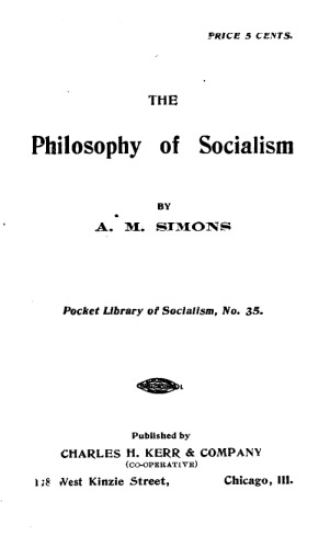 The philosophy of socialism (Pocket library of socialism)