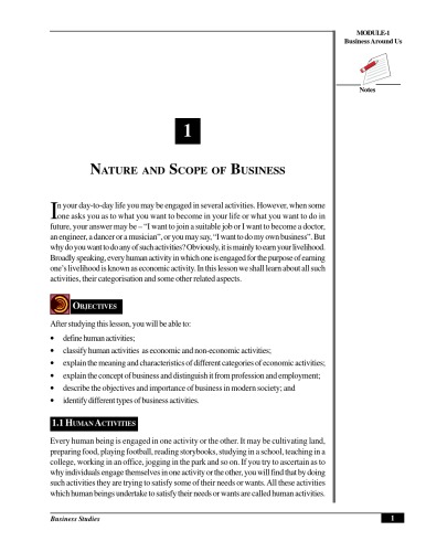 Business Studies - Business Around Us