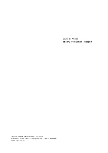 Theory of Tokamak Transport