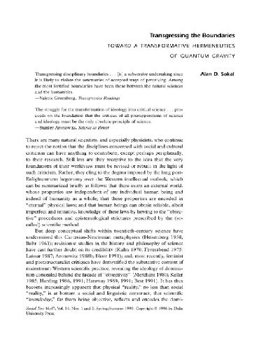 [Article] Transgressing the Boundaries: Toward a Transformative Hermeneutics of Quantum Gravity