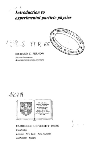 Introduction to experimental particle physics