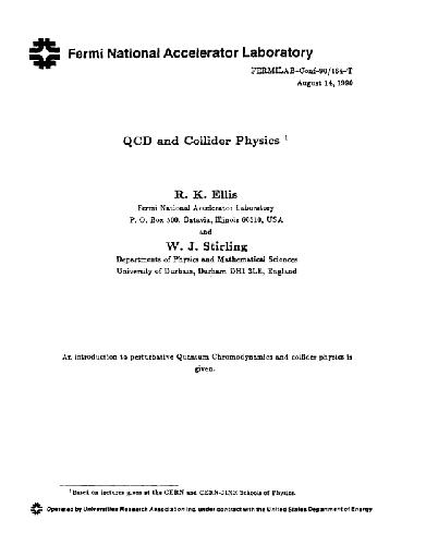QCD and collider physics