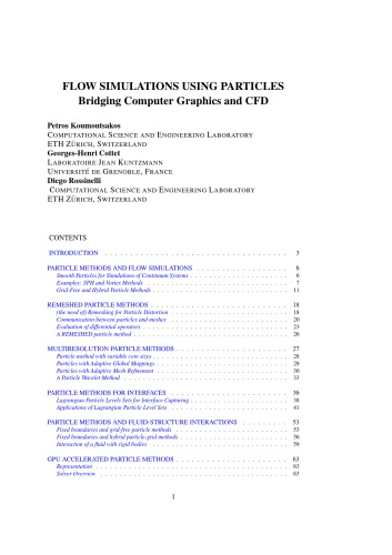 FLOW SIMULATIONS USING PARTICLES Bridging Computer Graphics and CFD