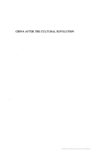China after the Cultural Revolution: politics between two party congresses
