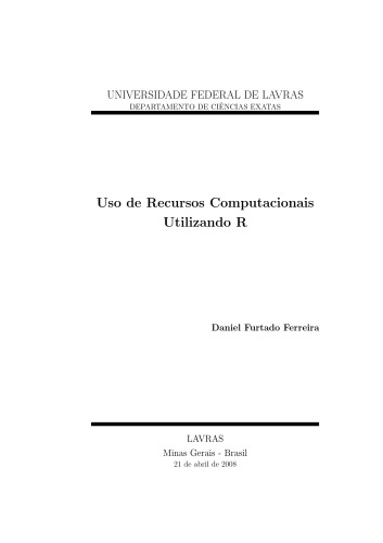 Uso de Recursos Computacionais Utilizando R  