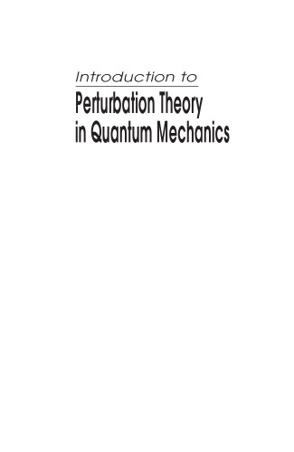 Introduction to perturbation theory in quantum mechanics