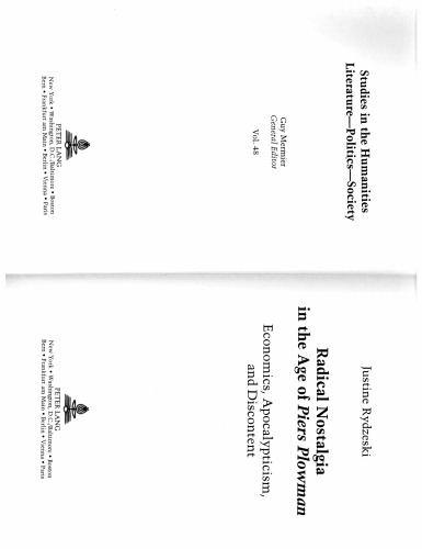 Radical Nostalgia in the Age of Piers Plowman (Studies in the Humanities: Literature-Politics-Society)