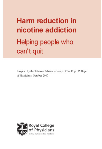 Harm reduction in nicotine addiction: helping people who can't quit