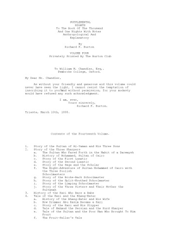 1001 Arabian Nights - Supplemental Nights - Volume 14