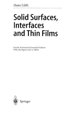 Solid Surfaces, Interfaces and Thin Films (Springer 2001)