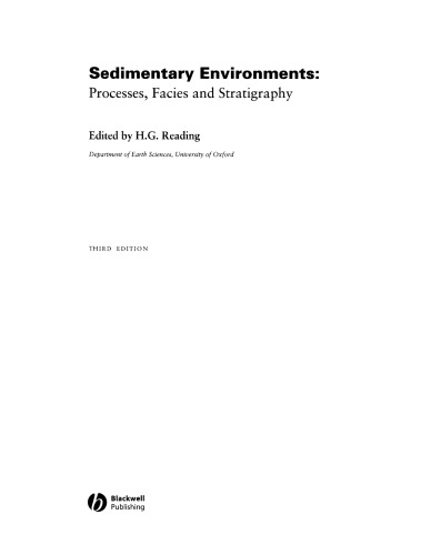 Sedimentary Environments: Processes, Facies and Stratigraphy, 3rd Edition