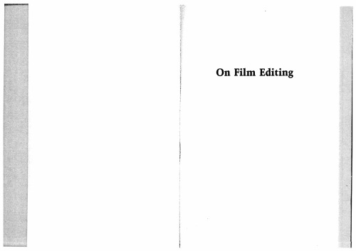 On Film Editing  